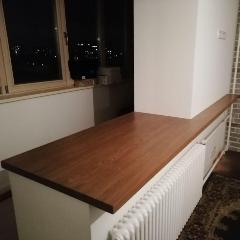 Столешница из цельноламельного дуба для спальни 2950х770х40 мм